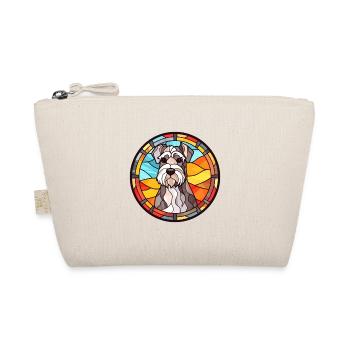 Miniaturschnauzer Hunderasse Buntglas Colorf - Bio-Täschchen - Natur - Vorne