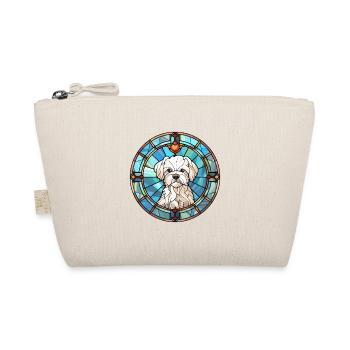 Chien maltais race vitrail coloré Watercolo - Trousse biologique - nature - Devant
