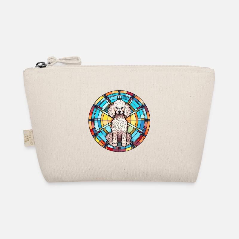 Caniche miniature chien race vitrail coloré Trousse biologique