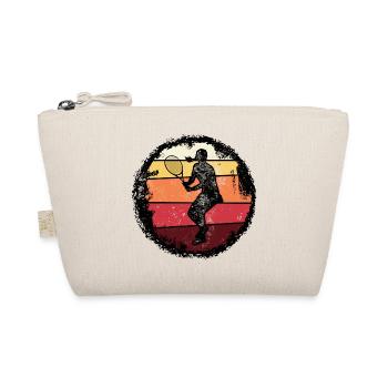 Retro Tennis Sunset Silhouette - Organic Pouch - nature - Front