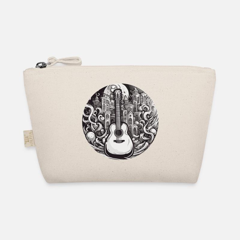 Rock n roll / Gitarre / Musik / Instrument - Bio-Täschchen - Natur