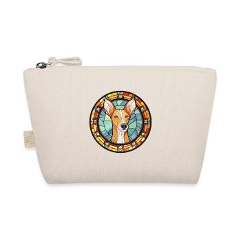 Podenco Canario Dog Breed Stained Glass Colorful W - Organic Pouch - nature - Front