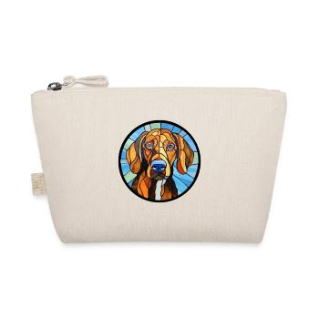 Schweizer Laufhund Hunderasse Buntglas Colorfu - Bio-Täschchen - Natur - Vorne