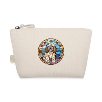 Tibetan Terrier Dog Breed Stained Glass Colorful W - Organic Pouch - nature - Front