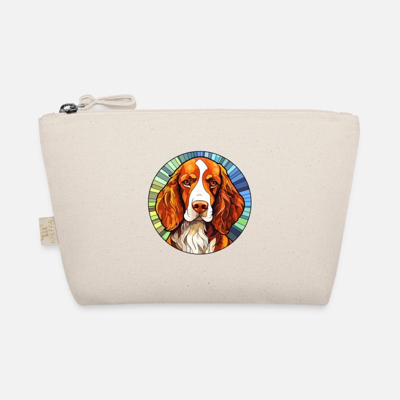 Welsh Springer Spaniel Dog Breed Stained Glass Col Organic Pouch