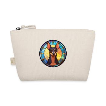Jouet Manchester Terrier chien race vitrail Col - Trousse biologique - nature - Devant