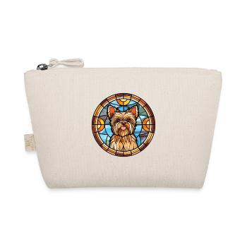 Yorkshire Terrier Dog Breed Stained Glass Colorful - Organic Pouch - nature - Front