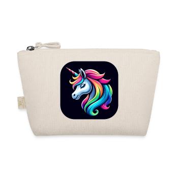 Einhorn Bunt Mähne Horn - Bio-Täschchen - Natur - Vorne