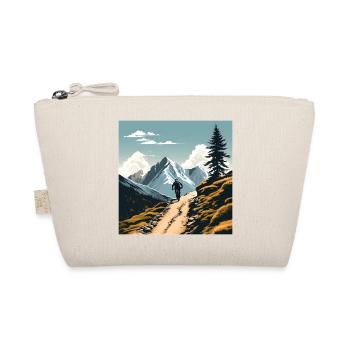 Mountain bikers, mountains, cool outdoor sports, wilderness - Organic Pouch - nature - Front