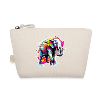 Elefant / Tier / Safari / Zoo / Afrika / Comic - Bio-Täschchen - Natur - Vorne