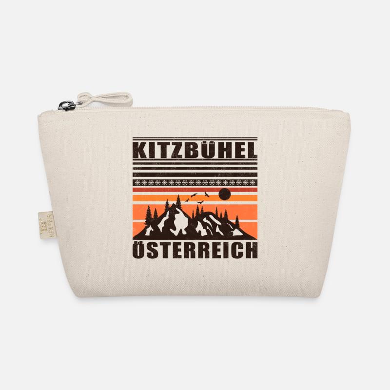 Kitzbühel Autriche Rétro Coucher De Soleil Ski 80s Trousse biologique