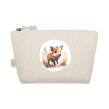 Wild Boar Piglet Watercolor - Organic Pouch - nature - Front