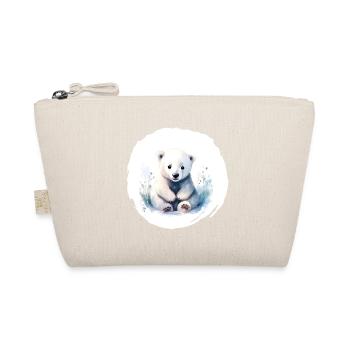 Polar Bear Watercolor - Organic Pouch - nature - Front