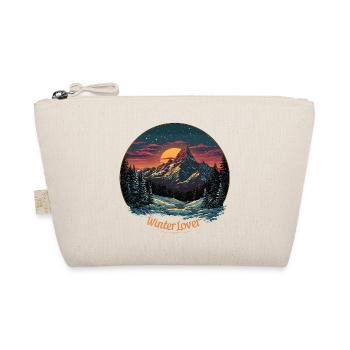 A snowy mountain landscape for winter lovers - Organic Pouch - nature - Front