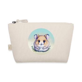 Niedlicher pastellfarbener Aquarellhamster - Bio-Täschchen - Natur - Vorne