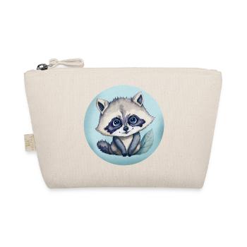 Illustration aquarelle Bébé Raton-laveur Mignon - Trousse biologique - nature - Devant