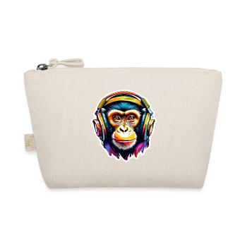 Headphones / Audio / Music / Animal / Monkey / Cool - Organic Pouch - nature - Front