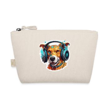 Headphones / Audio / Music / Animal / Dog / Cool - Organic Pouch - nature - Front