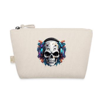 Headphones / Audio / Music / Skull / Cool - Organic Pouch - nature - Front