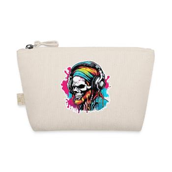 Headphones / Audio / Music / Skull / Cool - Organic Pouch - nature - Front