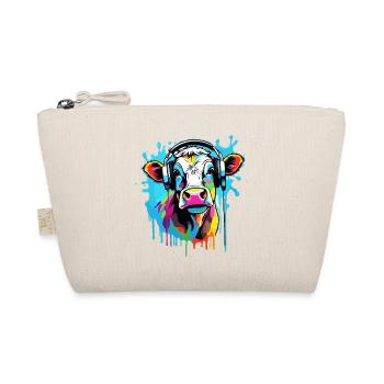 Headphones / Audio / Music / Animal / Cow / Cool - Organic Pouch - nature - Front