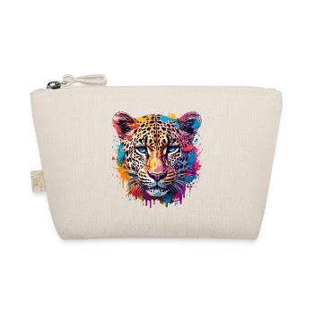 Leopard / Gepard / Tier / Animal Print / Muster - Bio-Täschchen - Natur - Vorne