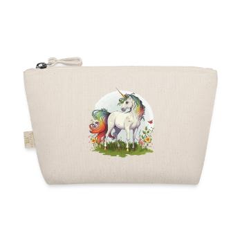 Regenbogen-Einhorn - Bio-Täschchen - Natur - Vorne