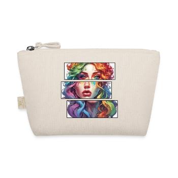 Woman / Pretty / Portrait / Colorful Hair / Model - Organic Pouch - nature - Front