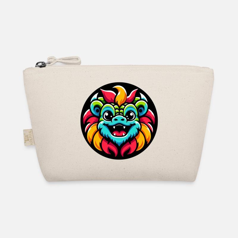 Drache bunt Comic Bio-Täschchen