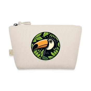 Toucan looking through leaves jungle - Organic Pouch - nature - Front