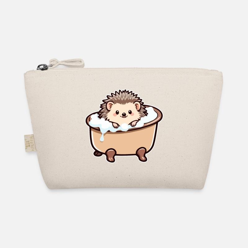 Hérisson mignon dans la baignoire Trousse biologique