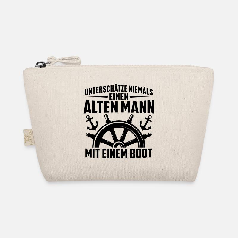 alten mann mit einem boot bootfahren Bio-Täschchen