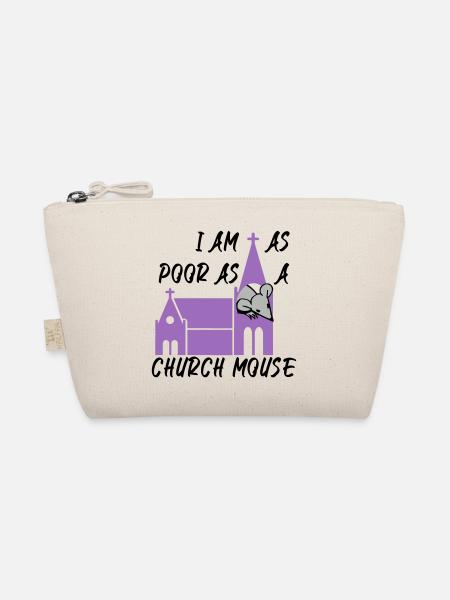 I am as poor as a church mouse - Bio-Täschchen - Natur