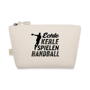 Echte Kerle Spielen Handball - Bio-Täschchen - Natur - Vorne