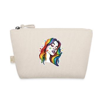 Woman / Pretty / Portrait / Colorful Hair / Model - Organic Pouch - nature - Front