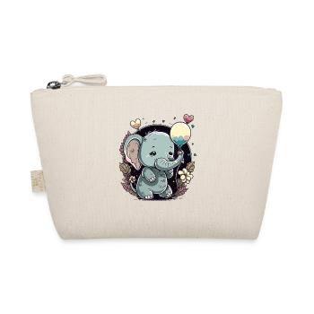 Bébé éléphant amour - Trousse biologique - nature - Devant