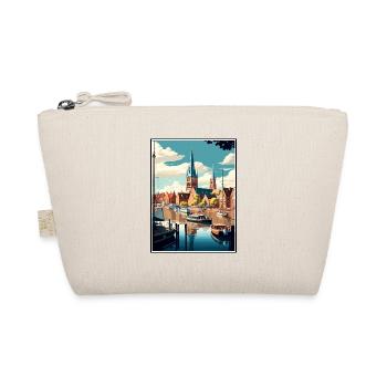 Flensburg Germany Vintage Travel Poster Souvenir - Organic Pouch - nature - Front