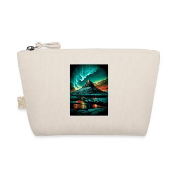 Kirkjufell Iceland Vintage Travel Poster Souvenir - Organic Pouch - nature - Front