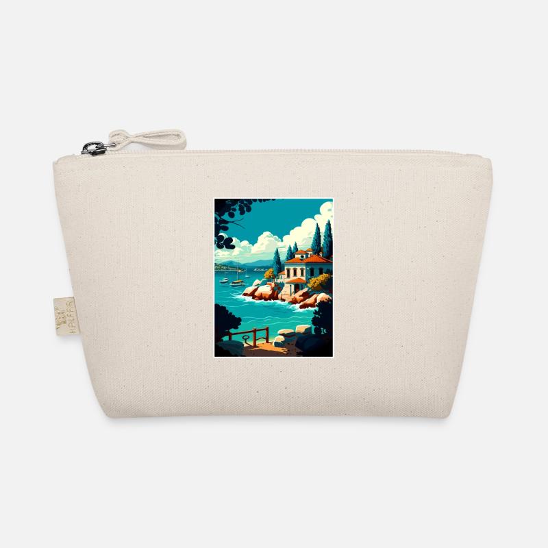 Skiathos Grèce décoration Vintage voyage affiche Trousse biologique