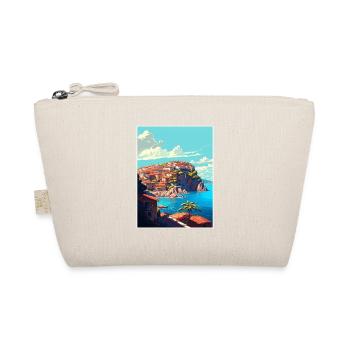Eze France Coastal Vintage Travel Poster Souvenir - Organic Pouch - nature - Front