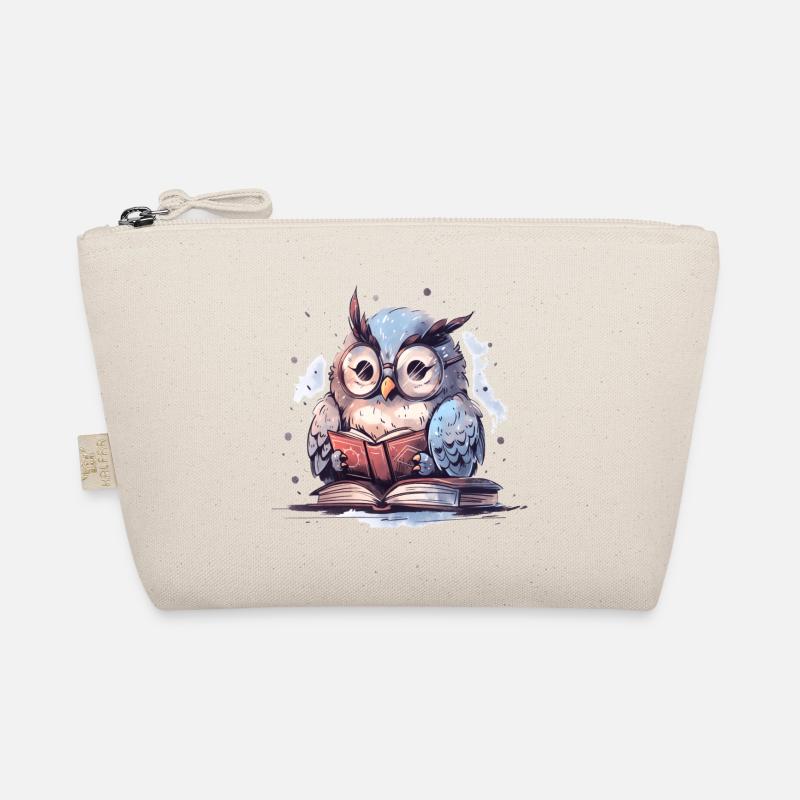 Süße Eule Buch Lesen Lesefan Bücher Bio-Täschchen