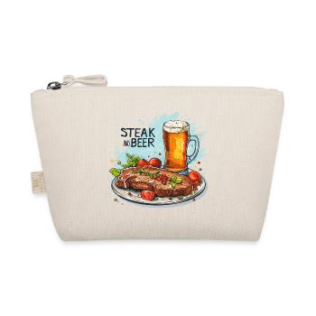 Steak And Beer Eating Alcohol Funny Sayings - Organic Pouch - nature - Front