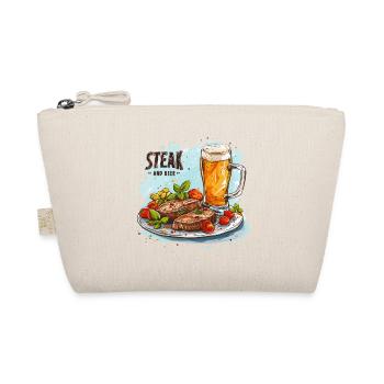 Steak And Beer Eating Alcohol Funny Sayings - Organic Pouch - nature - Front