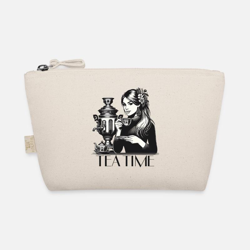 Samowar Teezeit Frau Geschenk Bio-Täschchen
