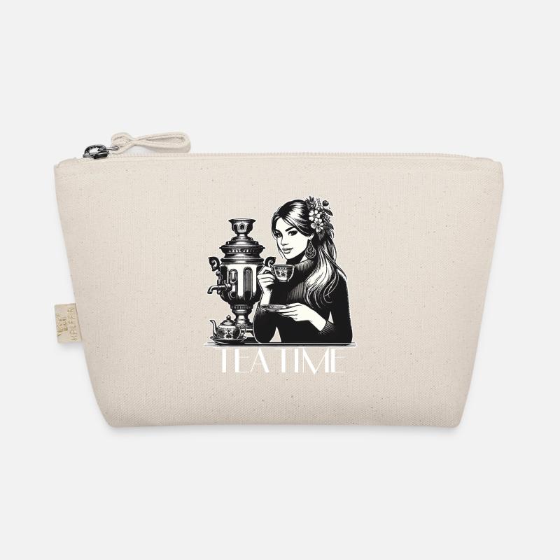 Samowar Teezeit Frau Geschenk Bio-Täschchen