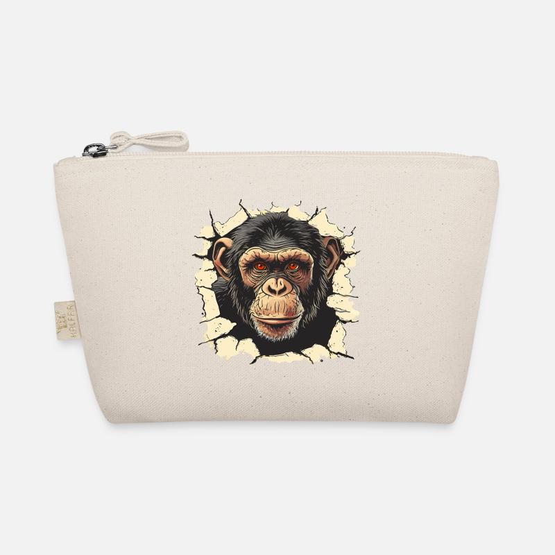 Affe Affenkopf Schimpanse Affen Bio-Täschchen