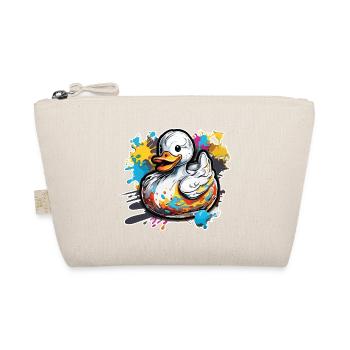 Gummiente / Badeente / Wasser / Badewanne - Bio-Täschchen - Natur - Vorne
