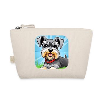 Cute Schnauzer Dog II - Organic Pouch - nature - Front
