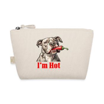 Un pitbull avec un piment fort dans la bouche - Trousse biologique - nature - Devant