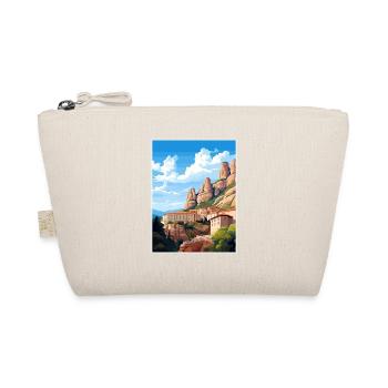 Montserrat Spanien Vintage Reiseposter Souvenir - Bio-Täschchen - Natur - Vorne